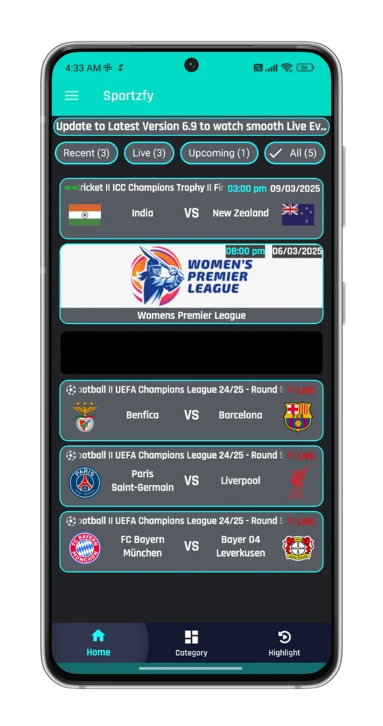 Sportzfy TV Apps